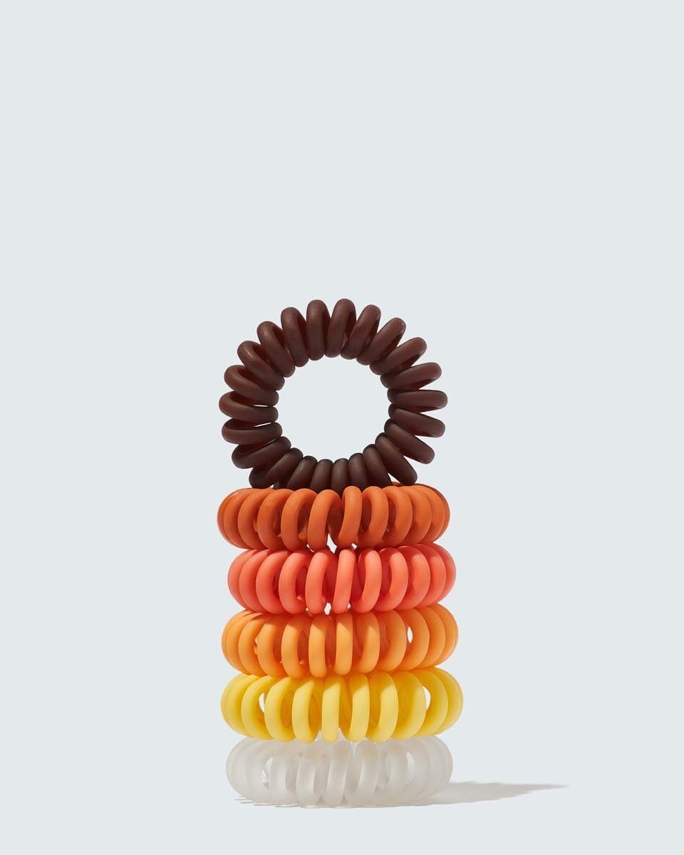 Hold On Tight Hair Rings 6-Pack, Yellow/Orange